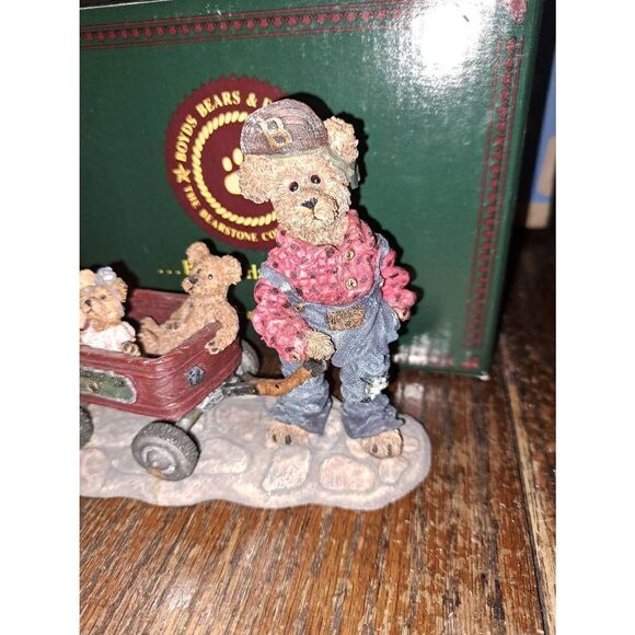 Vintage 1999 Boyds Bears The Bearstone Collection Huck w Mandy Zoe Zack Rollin - Picture 2 of 8